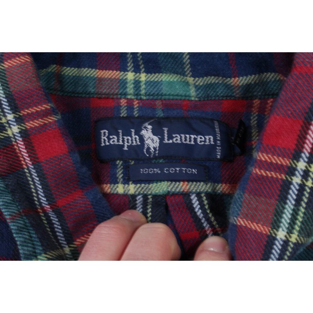 Ralph Lauren Mens Plaid Flannel Shirt XL - Picture 4 of 14
